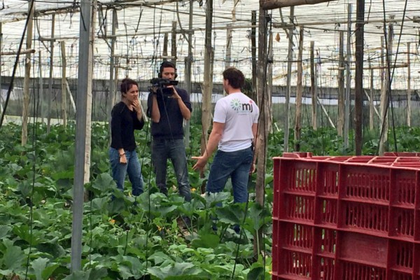 Las verduras ecológicas de Fran son noticia en la televisión suiza